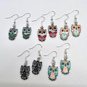 Owl Earrings - Bird Earrings - Dangle Earrings - Animal Earrings - Cottagecore